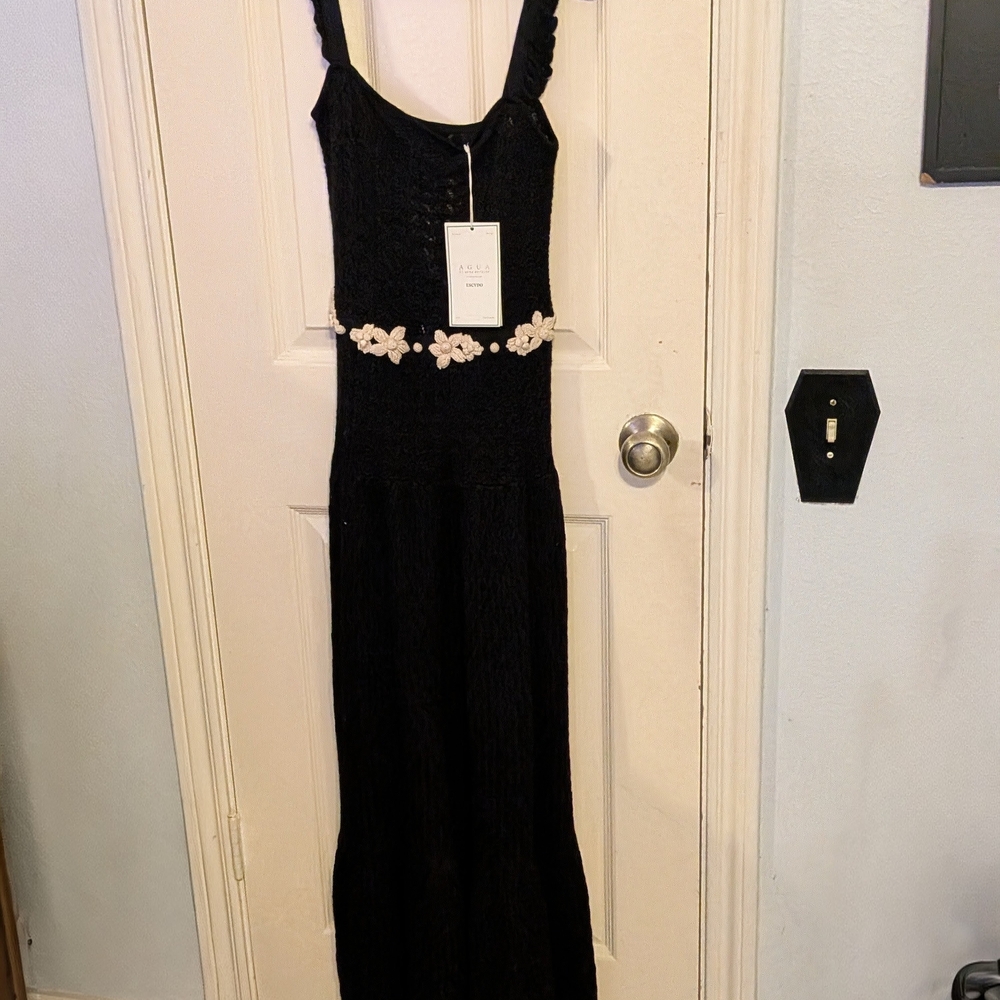 Agua by Agua Bendita Dress with Floral Details